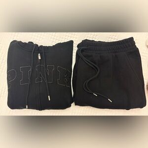 PINK Victoria's Secret Black Sweat Suit